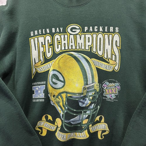 Vintage Green Bay Packers Pullover Herren XL NFL NFC Champions Super Bowl XXXI 90s - Bild 2 von 10