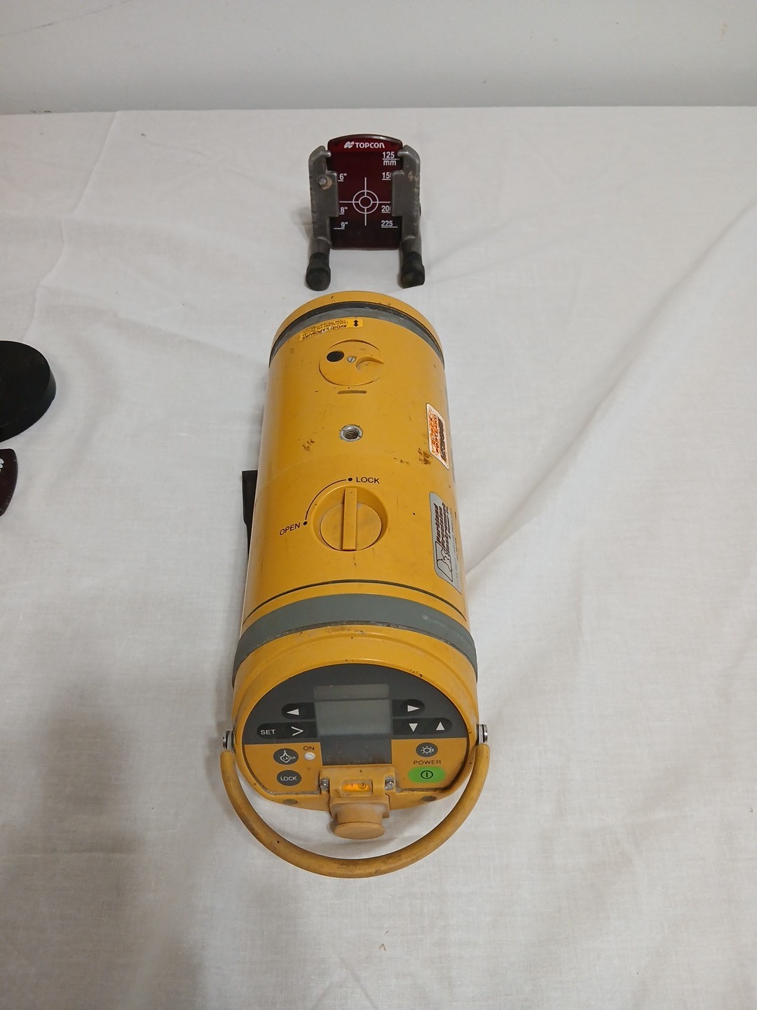 Topcon TP-L2 RED Pipe Sewer Laser W/RC-100 Remote & Case Red Beam TESTED WORKS!