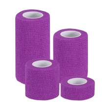 1"/2"/3"/4" 4 Pcs 5 Yard Self Adhesive Bandage Wrap Self Tape Purple