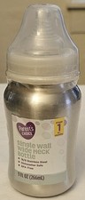 Parent's Choice 0 Months Stainless Steel 9-OZ Single Wall Wide Neck Baby Bottle