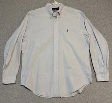 Ralph Lauren Mens Classic Fit 17x34/34 Plaid Button Up Cotton Long Sleeve Shirt