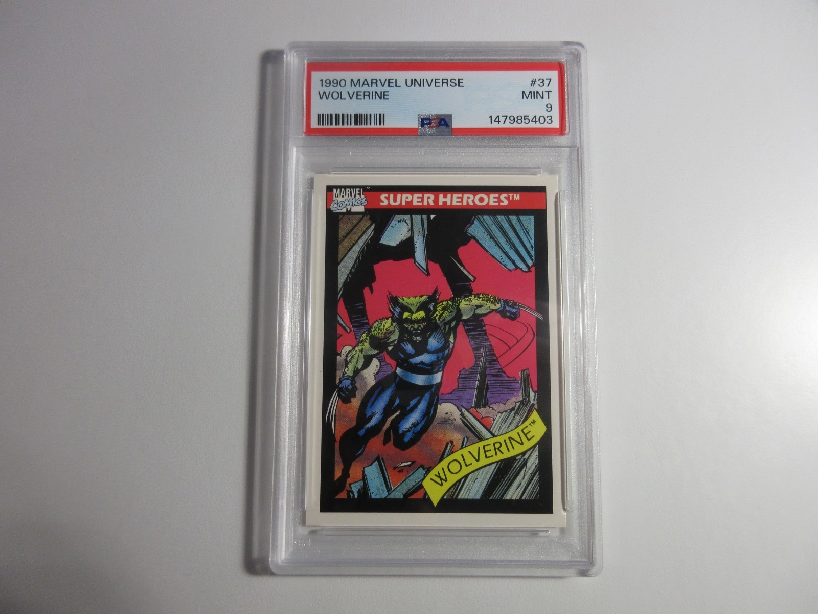 PSA 9 1990 Marvel Universe Wolverine #37
