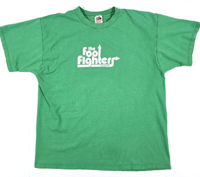 VINTAGE FOO FIGHTERS ONE BY ONE T SHIRT XL 2003 GREEN RARE ORIGINAL Y2K