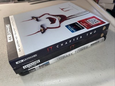 It & Chapter Two Dark Tower 4K Ultra HD Blu-Ray STEPHEN KING NOTSIGNED MOVIE LOT
