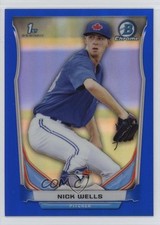 2014 Bowman Draft Chrome Blue Refractor 292/399 Nick Wells #CDP89 1o2