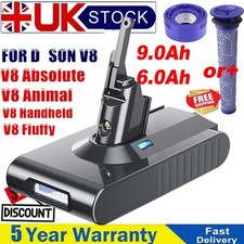 9500mAh for Dyson V8 Battery Animal SV10 Motorhead V8 Absolute Vacuum Cleaner