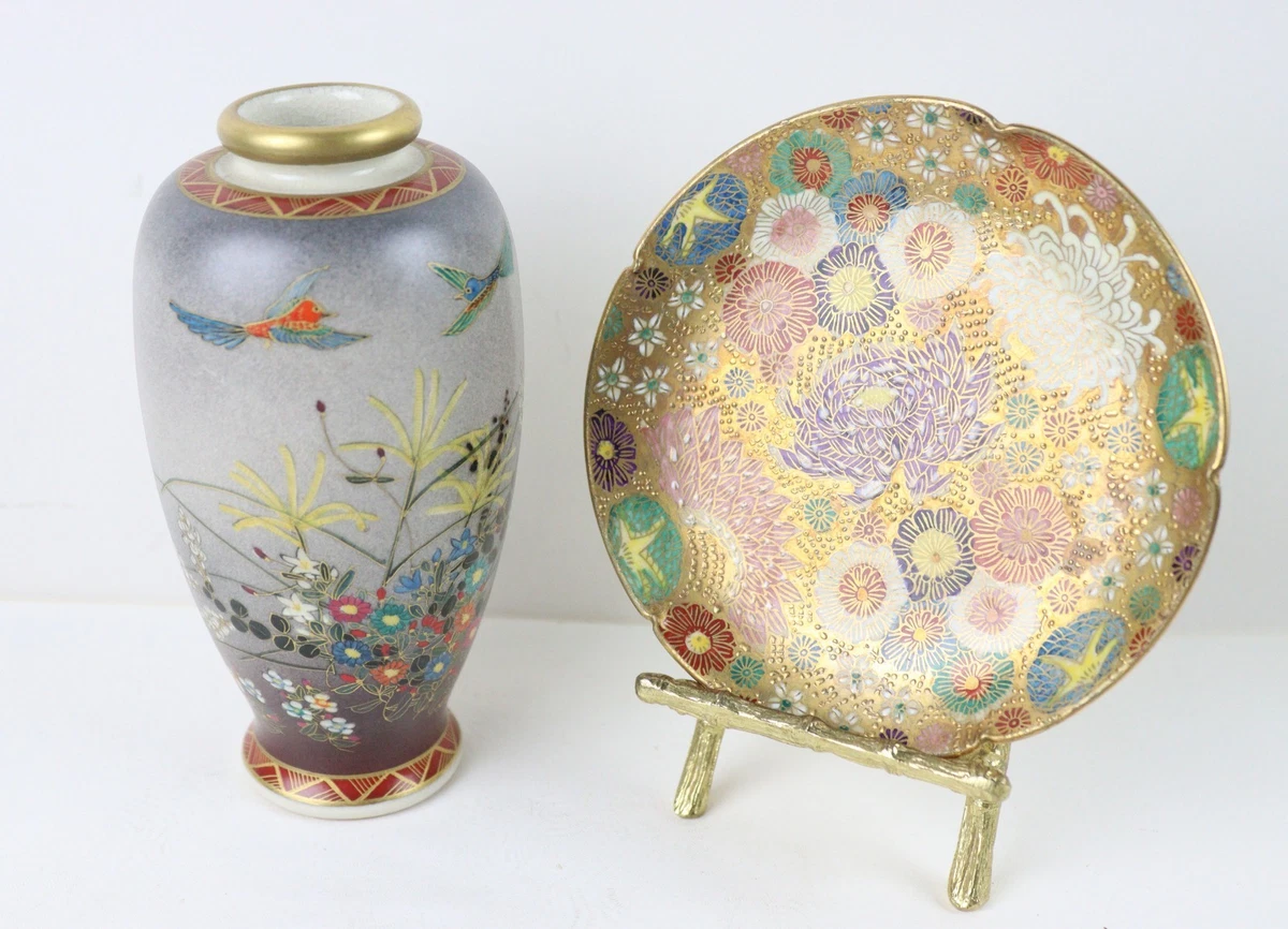 陶瓷日本古董花瓶| eBay