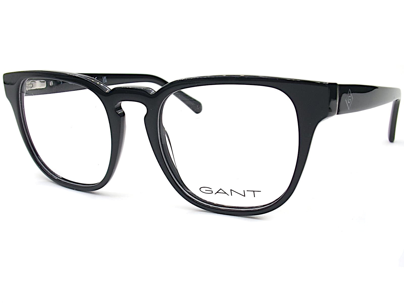 Gant Glasses Frame Shiny Black 52mm Men's Keyhole Bridge Eyeglasses GA3284 001