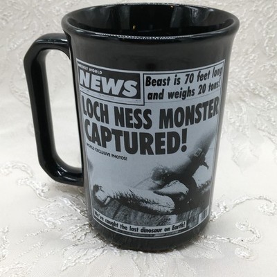 Vintage 1990s Weekly World News Loch Ness Monster Coffee Mug TAMS England