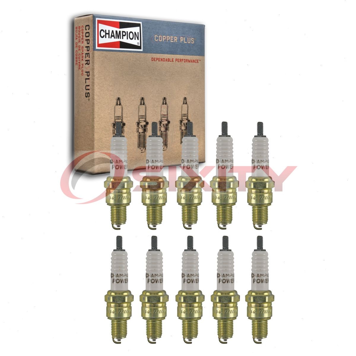 10 pc Champion 705 Copper Plus Spark Plugs for Ignition Secondary  yj
