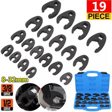 19pcs Flare Nut Crowfoot Wrench Set Metric Crows Foot Wrench Kit 38 12 Drive 19pcs Flare Nut Crowfoot Wrench Set Metric Crows Foot Wrench Kit 38 12 Drive
