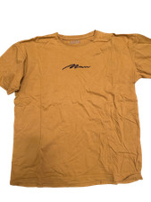 Senfgelbes T-Shirt mit Schriftzug