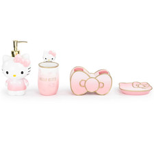 Hello Kitty Pink Ombre 4 Piece Bath Accessories Set Home Bathroom Complete Set Hello Kitty Pink Ombre 4 Piece Bath Accessories Set Home Bathroom Complete Set