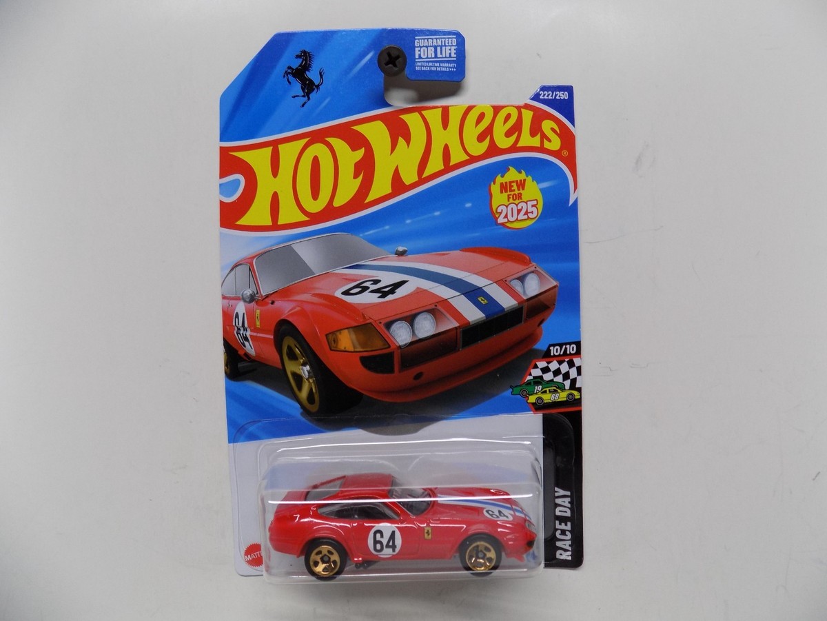 Hotwheels 2025 Ferrari 365GTB4 C 7台セット 2025 Hot Wheels Ferrari 365 GTB4 Competizione #222 Red - Set of 2