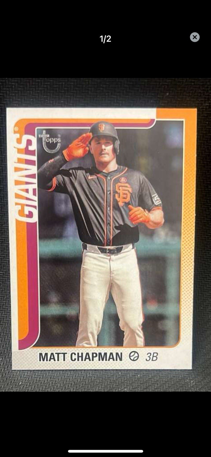 Topps 2025 Series 1 Matt Chapman Vintage Stock Retro /99 #221 Giants