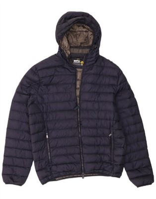 Ciesse Piumini Mens Hooded Padded Jacket UK 44 2XL Navy Blue Nylon CJ44
