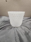 Vintage Fire King Hobnail Milk Glass Oven Ware Bowl / Vase