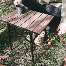Outdoor Folding Camping Table Aluminum Portable Picnic Adjustable Legs
