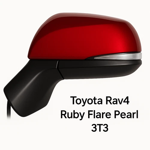 NEW RUBY RED drivers LH mirror fits 19-24 Toy Rav4 XLE & SE BSM/Signal