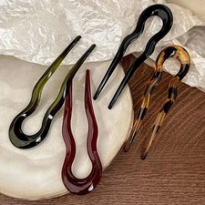 Women U Shaped Hairpin French Style Hair Pin Hair Stick Hair Fork Stick Pins NEW