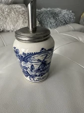 Traditional Dutch Delft Blauw- Blue Crown - Sugar Dispenser Pourer - Holland 