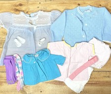 Vintage Doll Clothes Lot Mixed Sizes Medium  Larger Dolls TLC Dresses Accessori