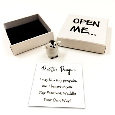 WENGIFT I Love You Penguin Pocket Hug   Cute Matchbox Gift with Tiny Penguin ...