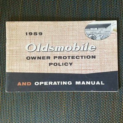 Vintiage Original 1959 Oldsmobile Owner Protection Policy & Operating Manual 