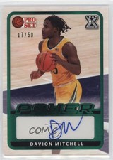 2021-22 Leaf Pro Set Power Base Green Spectrum Foil /50 Davion Mitchell Auto x5u