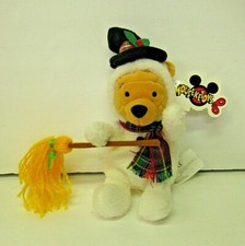 Disney Parks Snowman WINNIE THE POOH 8 inch Bean Bag Plush NEW NWT