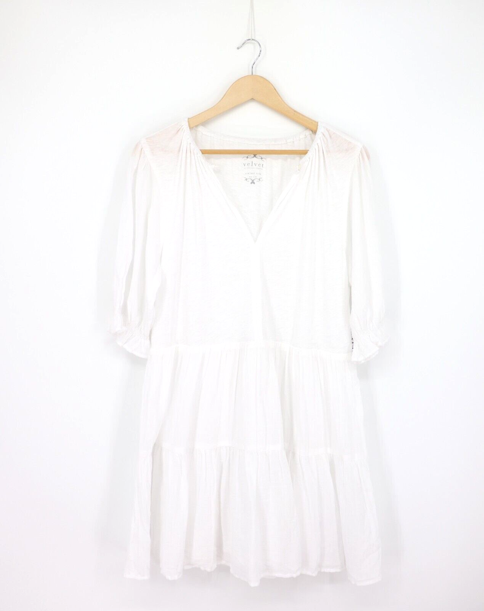 cotton slub tiered dress BY TIMO - Cotton Slub Tiered Dress