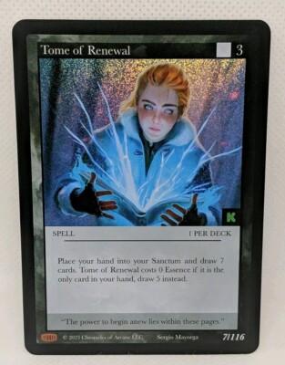 Chronicles of Arcane TCG Tome Of Renewal Full Holo Kickstarter