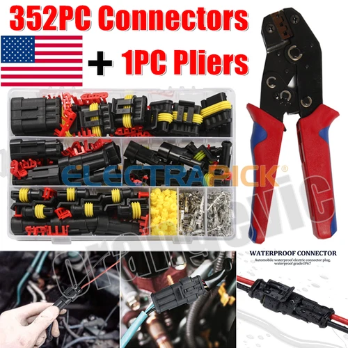 708PCS 1-6 Pin Car Automotive Waterproof Electrical Wire Connector Plug Kit Set - Picture 19 of 19