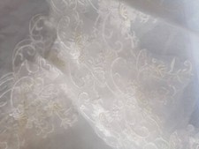 Nowy 1 T Kość słoniowa + szampan Katedra Ślub Welon ślubny Koronka Aplikacja Krawędź BEZ grzebienia