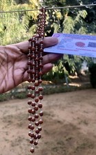 925 Silver + 108+1 LAB CERTIFIED Natural RUDRAKSHA Beads 5 Mukhi Mala ROSARY