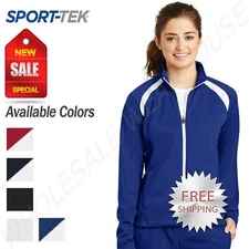 Sport-Tek Womens Tricot Full Zip Pocket Track Jacket M-LST90