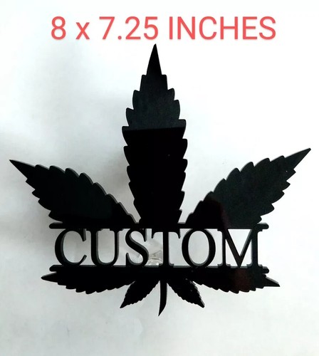 8" Acrylic Custom Pot Leaf Cutout Wall Art Weed 420 Cannabis Stoner Home Decor - Picture 3 of 4
