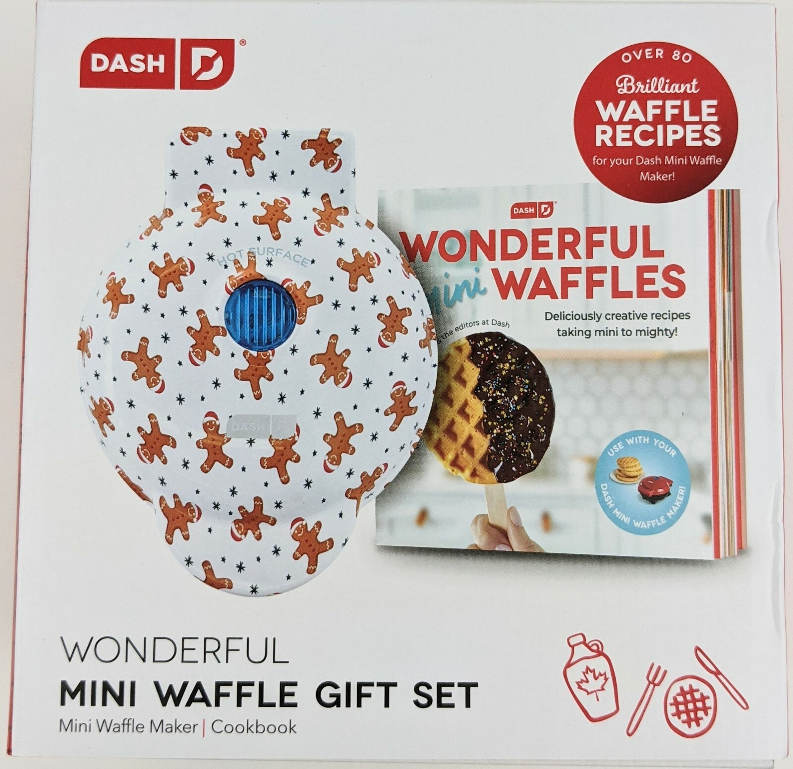 dash mini waffle maker gingerbread