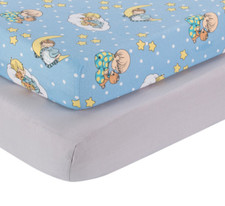 EVERYDAY KIDS Fitted Crib Sheets - Precious Moments Boys