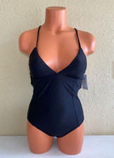 Splendid Womens Assorted RSC One Piece Swimsuit Black Size Small