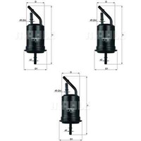 3X Mahle / Knecht Kraftstofffilter KL 488 Fuel Filter