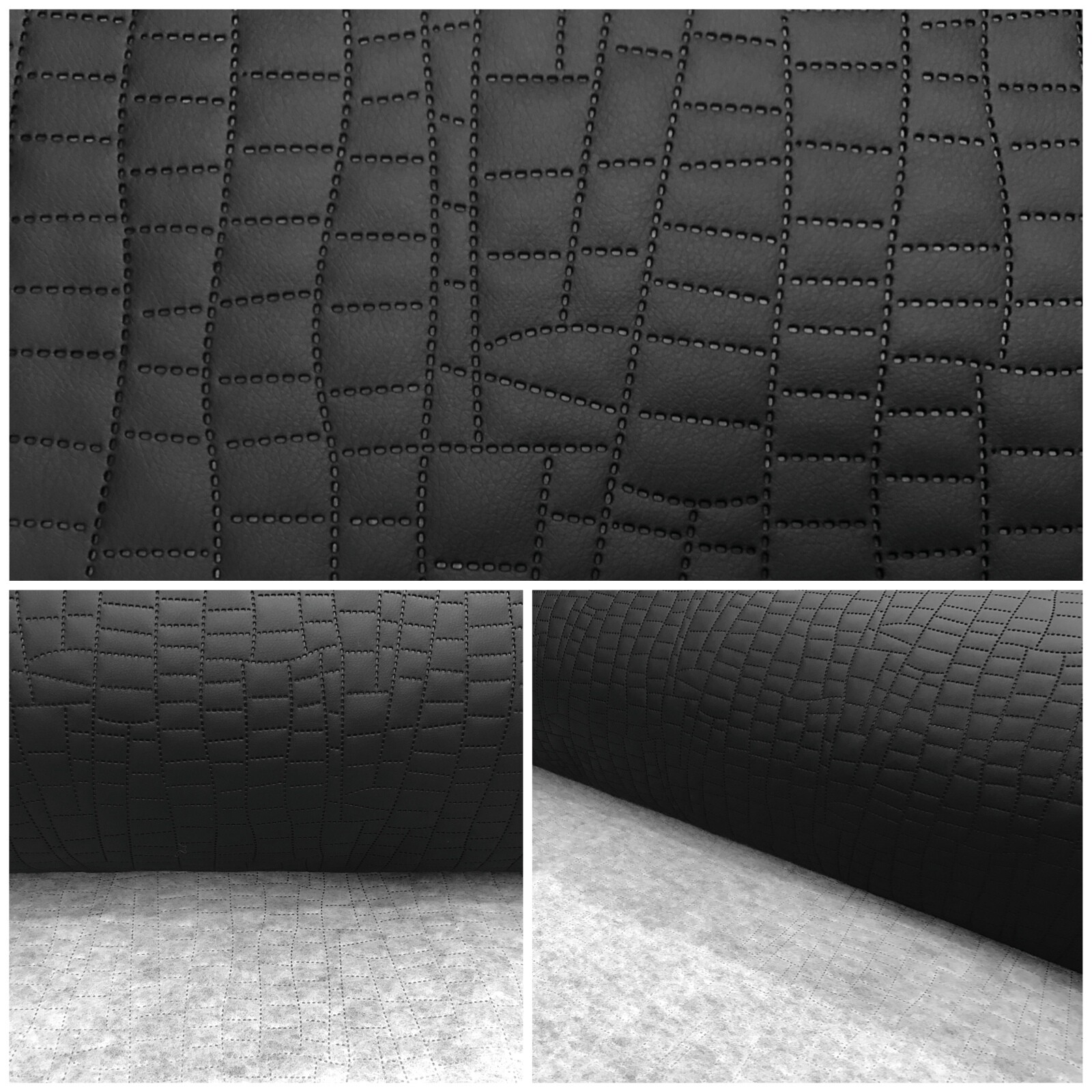 Faux leather leather PVC furniture fabric upholstery quilted various