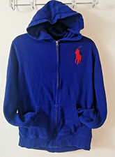 VINTAGE Polo Ralph Lauren Sweatshirt Youth XL 18-20 Big Full Zip Hoodie