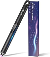 Electric USB Rechargeable Lighter – Long Arc Candle BBQ Plasma Flameless Black