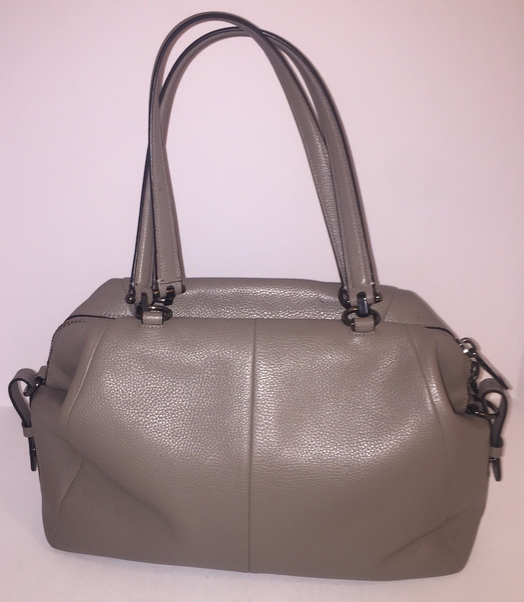 COACH 36560 Prarie Gray Pebbled Leather Shoulder Bag | eBay