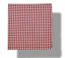  35 Tallia Men's Burgundy Red Gingham Print Handkerchief