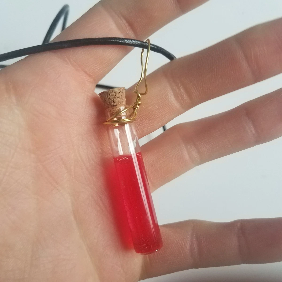 Couples blood deals vial necklaces