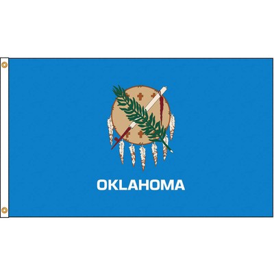 ANNIN FLAGMAKERS 144370 Oklahoma Flag,4x6 Ft,Nylon 5JFN7