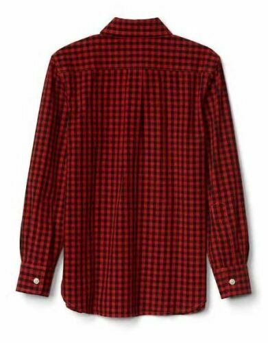 Neu Gap Kinder Jungen Gingham kariert rot Knopfleiste Langarm Baumwolle Hemd Gr. 10 - Bild 2 von 6