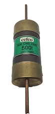 Cefco 500 Amp 250 Volt AC Class H One Time Fuse 50KO TN 500. 